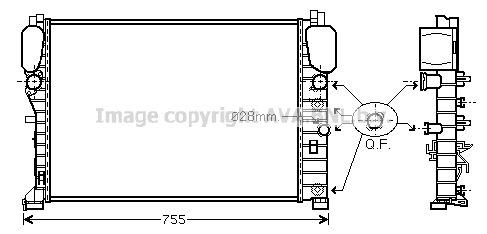 AVA QUALITY COOLING Радиатор, охлаждение двигателя MSA2394